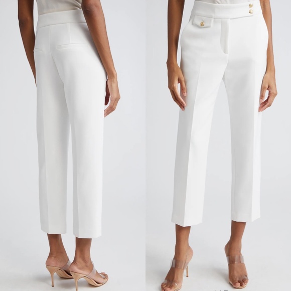 Veronica beard Renzo pant white gold buttons